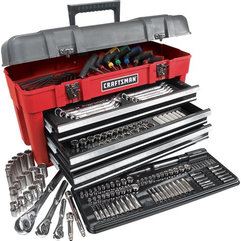 100 piece sae drill set metal box|Industrial 100 Piece SAE Mechanic's Tool Kit with .